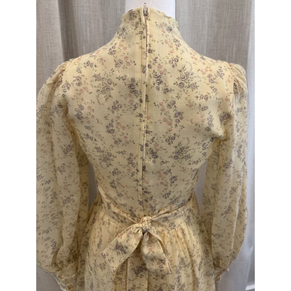 Vintage Gunne Sax Jessica XS Victorian Prairie Floral Lace Maxi Dress 26W - Picture 7 of 11